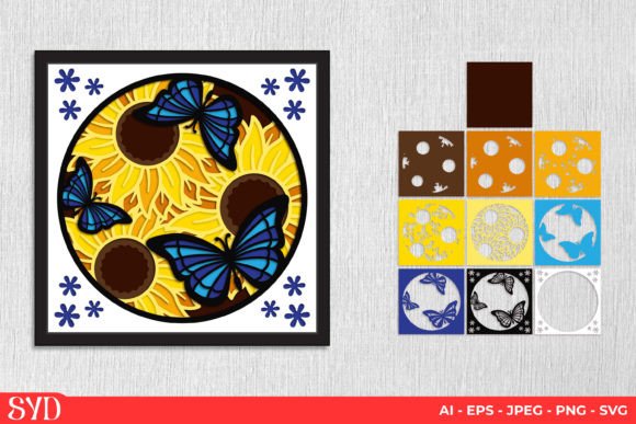 3D Butterfly and Sunflower Shadow Box: A Creative Tool for Craft Enthusiasts