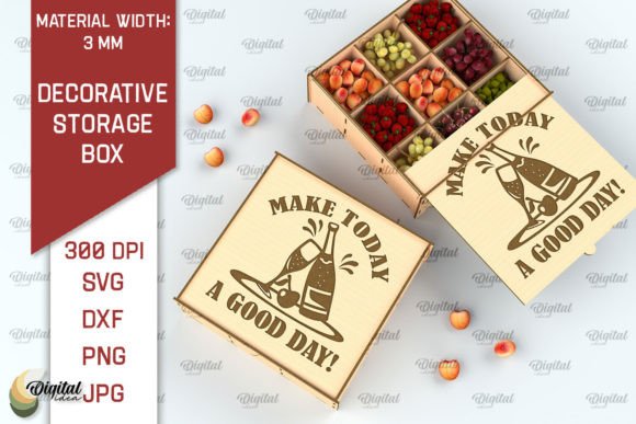 3D Decorative Storage Box Laser Cut