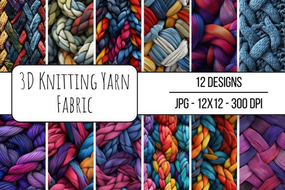 3D Knitting Yarn Fabric Seamless Pattern: A Versatile Digital Resource for Creative Projects
