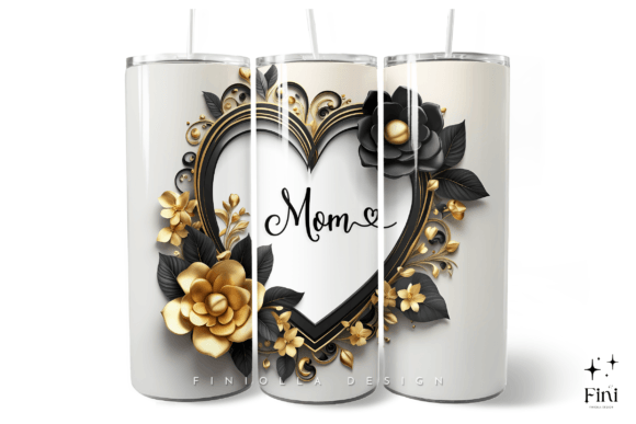 3D Mothers Day Tumbler Wrap Black Gold: A Stylish and Personalized Gift Option