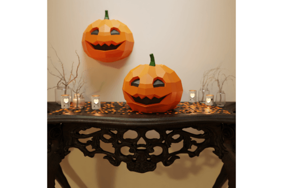 3D Papercraft Pumpkin for Halloween