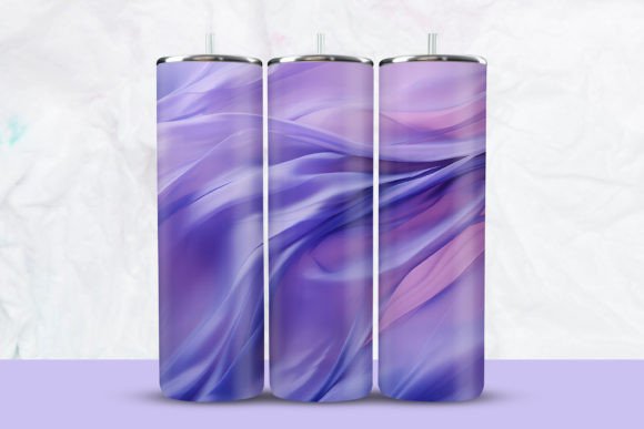 3D Purple Waves Tumbler Wrap