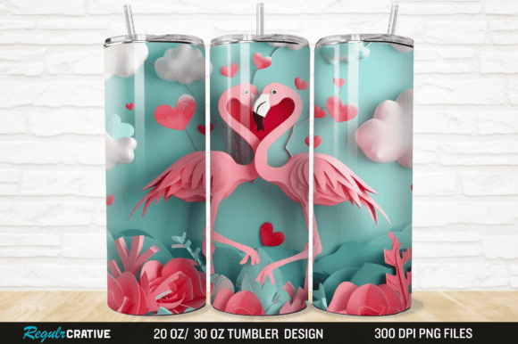 3D Valentine s Flamingo 20 30 Oz Tumbler: A Creative and Practical Choice for Custom Designs