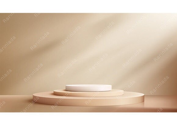 3D White Pedestal Podium with Light Beam: A Versatile Design Tool