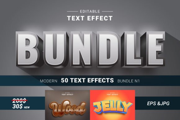 50 Editable 3D Text Effects
