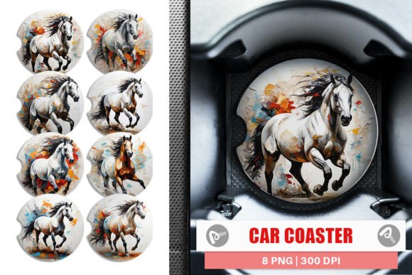 Car Coaster 3D Horse Painting: A Unique Blend of Art and Functionality