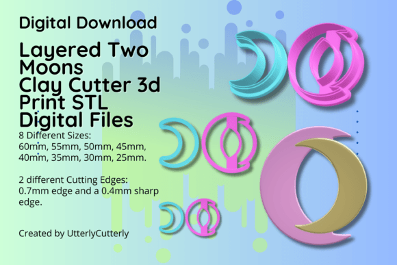 Clay Cutter STL Layered Two Moon 3D Printer: A Creative Tool for Celestial Lovers