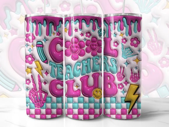Cool Teachers Club 3D Inflated Tumbler Wrap: A Creative Solution for Customization and Branding