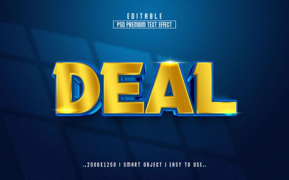 Deal 3D Editable PSD Text Style: A Versatile Design Tool for Creative Professionals