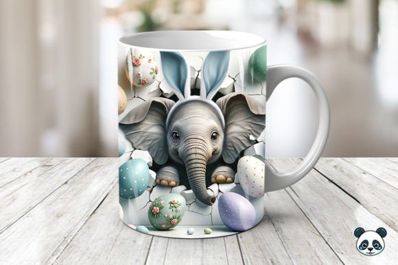 Easter Baby Elephant 3D Mug Wrap: A Creative and Practical Solution for Sublimation Enthusiasts