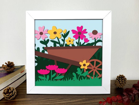 Explore the Creative Potential of the Gardening 3D Shadow Box SVG Cut File