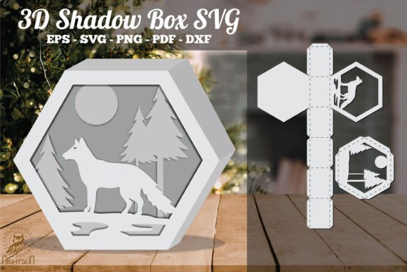 Explore the Fox in Forest 3D Shadow Box SVG for Creative Projects