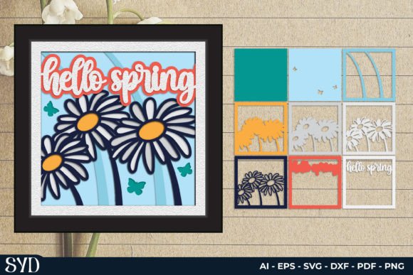 Hello Spring 3D Shadow Box SVG: A Creative Tool for Every Project