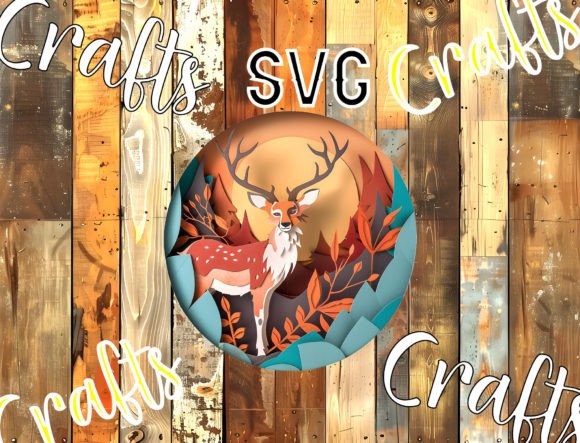 Layered Deer Flowers SVG 3D Crafts Art: A Versatile Creative Resource