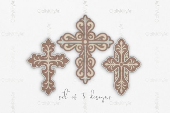 Mandala Cross 3D Layer SVG Bundle
