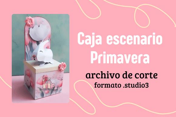 Spring Stage Box with 3D Rabbit