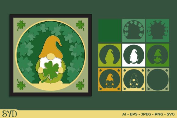 St Patricks Day Gnome 3D Shadow Box SVG: A Creative Tool for Modern Crafters